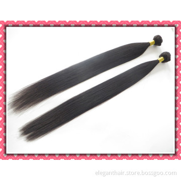 Unprocessed Peruvian Virgin Hair Extension Silky Straight Weaving 26" 100g Black Color